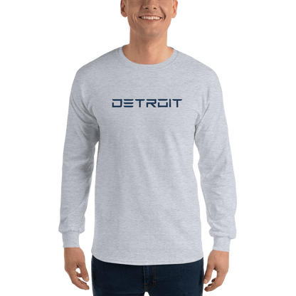 'Detroit' T-Shirt (Electric Font) | Unisex Long Sleeve - Circumspice Michigan