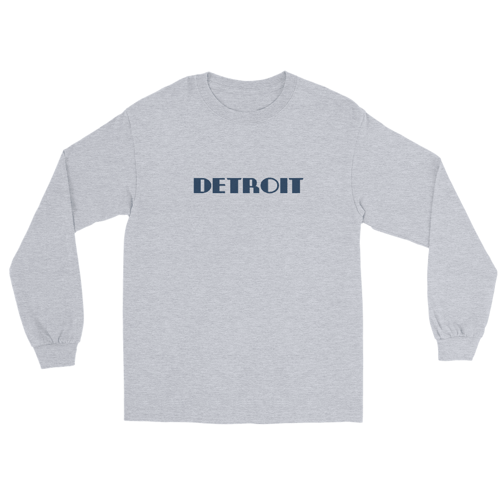 'Detroit' T-Shirt (Art Deco Font) | Unisex Long Sleeve - Circumspice Michigan