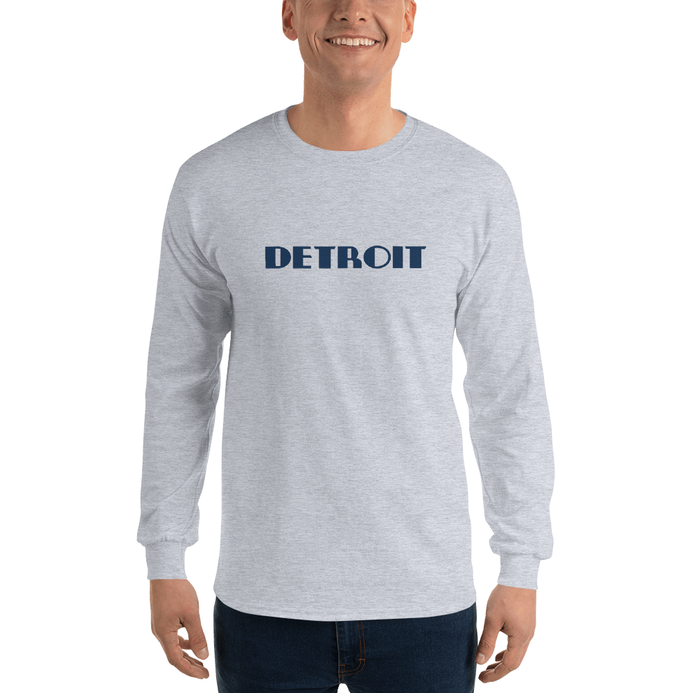 'Detroit' T-Shirt (Art Deco Font) | Unisex Long Sleeve - Circumspice Michigan