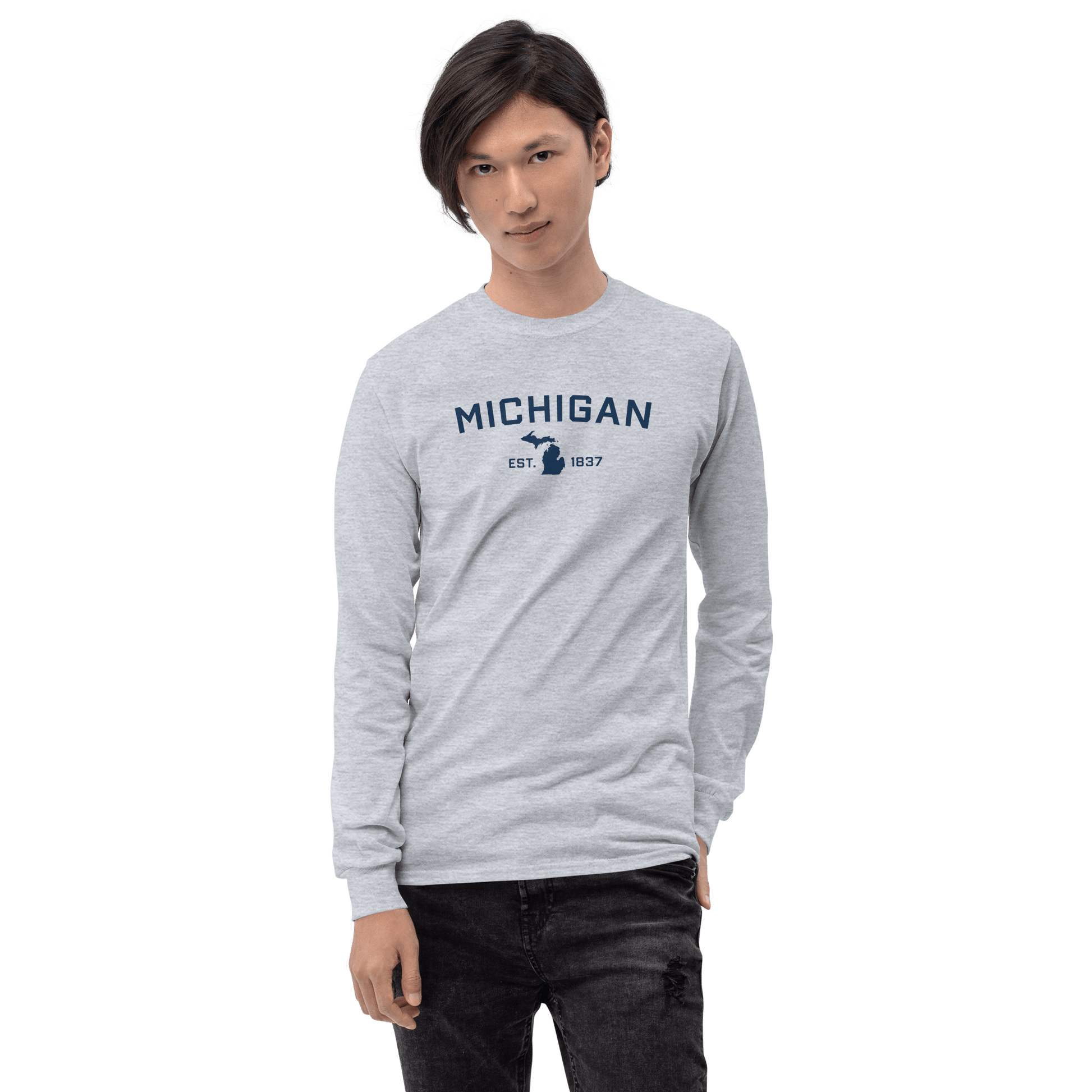 'Michigan EST 1837' T-Shirt | Unisex Long Sleeve - Circumspice Michigan