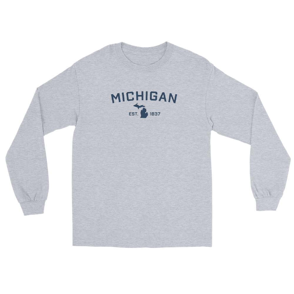 'Michigan EST 1837' T-Shirt | Unisex Long Sleeve - Circumspice Michigan