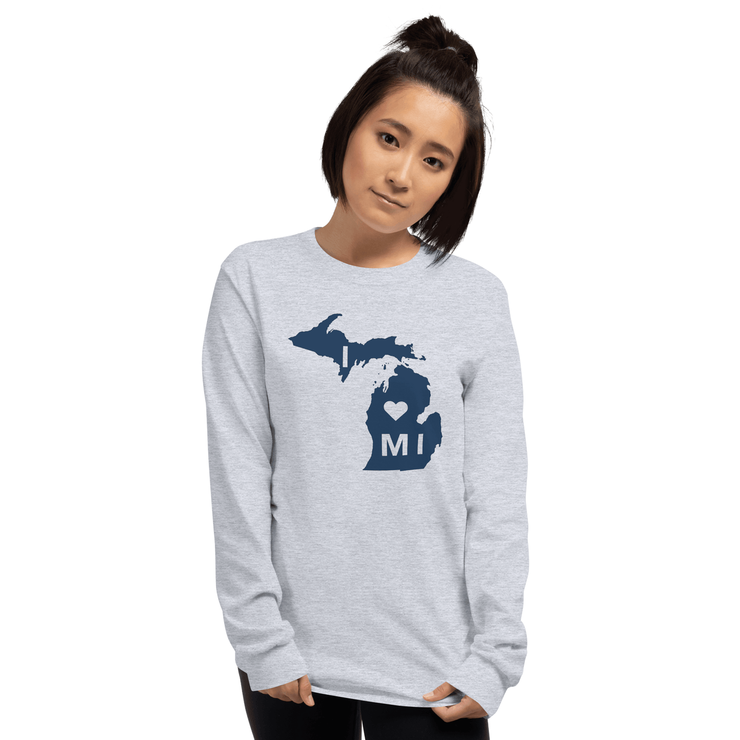 'I ❤️ MI' T-Shirt | Unisex Long Sleeve - Circumspice Michigan