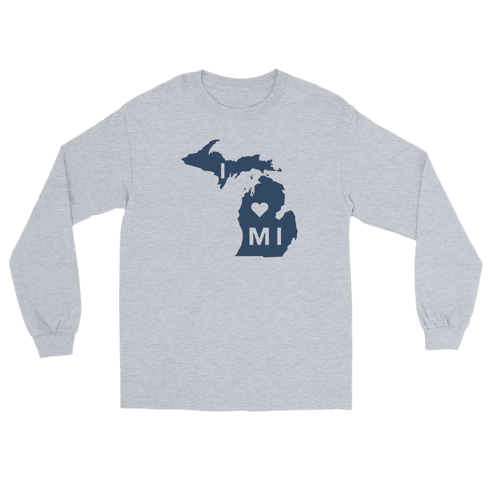 'I ❤️ MI' T-Shirt | Unisex Long Sleeve - Circumspice Michigan