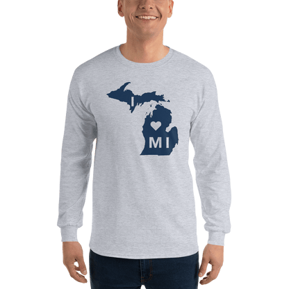 'I ❤️ MI' T-Shirt | Unisex Long Sleeve - Circumspice Michigan