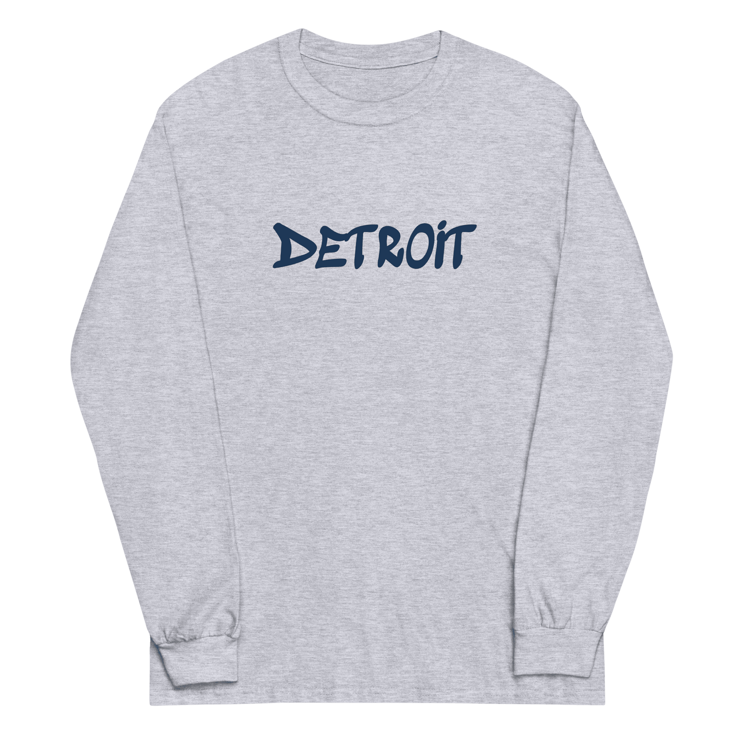 'Detroit' T-Shirt (1980s Hip Hop Font) | Unisex Long Sleeve - Circumspice Michigan