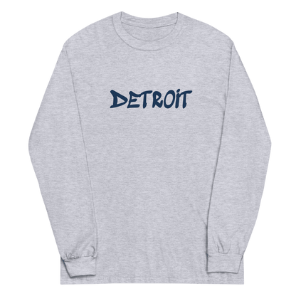 'Detroit' T-Shirt (1980s Hip Hop Font) | Unisex Long Sleeve - Circumspice Michigan