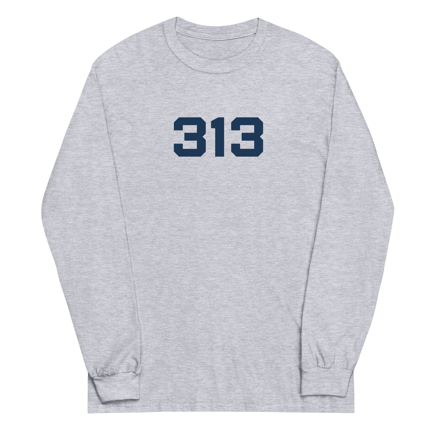 Detroit '313' T-Shirt (Athletic Font) | Unisex Long Sleeve - Circumspice Michigan