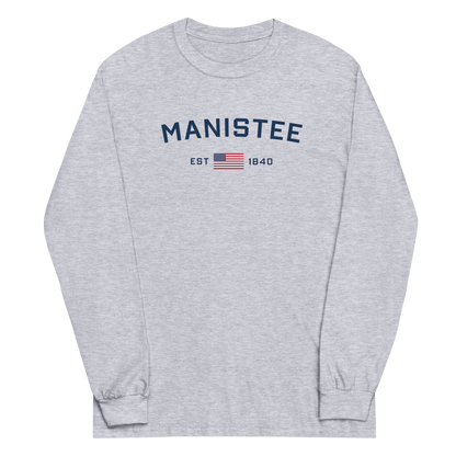 'Manistee EST 1840' T-Shirt | Unisex Long Sleeve - Circumspice Michigan