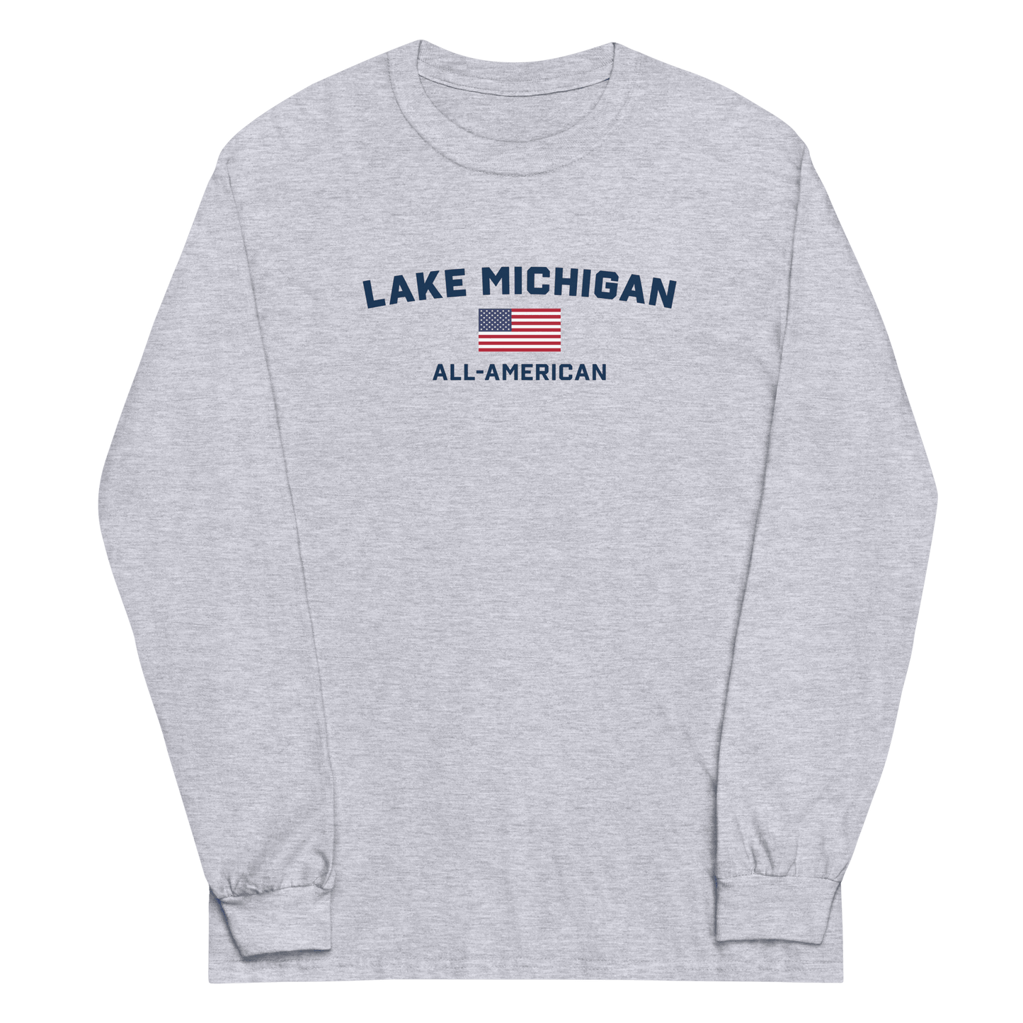 'Lake Michigan All American' T-Shirt | Unisex Long Sleeve - Circumspice Michigan