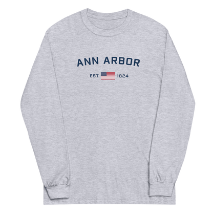 'Ann Arbor EST 1824' T-Shirt | Unisex Long Sleeve - Circumspice Michigan