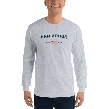 'Ann Arbor EST 1824' T-Shirt | Unisex Long Sleeve - Circumspice Michigan