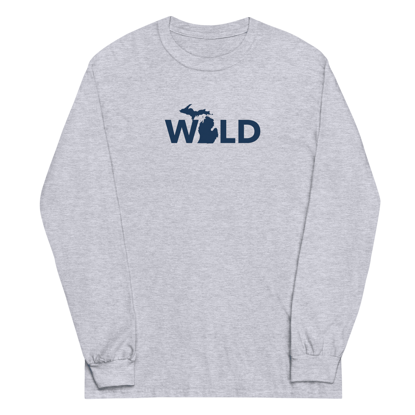 Michigan 'Wild' T-Shirt (Geometric Sans Font) | Unisex Long Sleeve - Circumspice Michigan