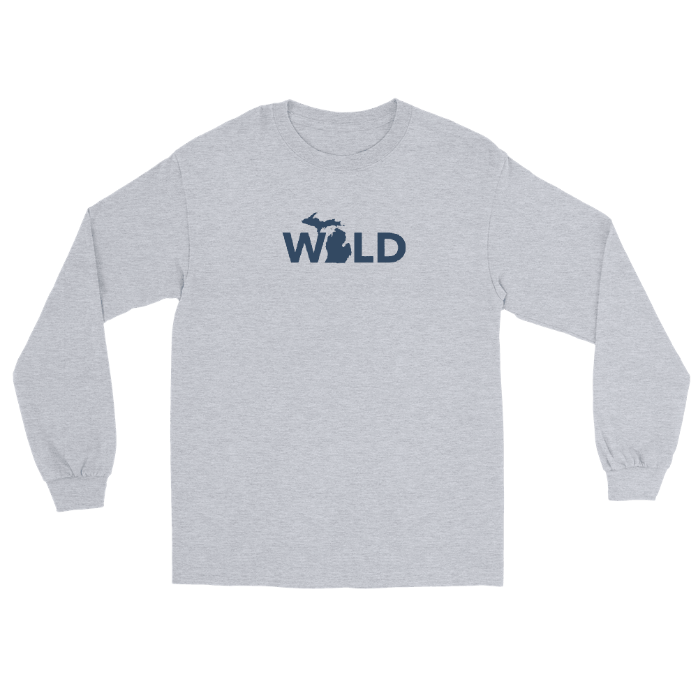 Michigan 'Wild' T-Shirt (Geometric Sans Font) | Unisex Long Sleeve - Circumspice Michigan