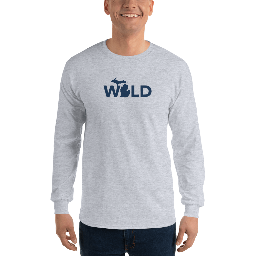 Michigan 'Wild' T-Shirt (Geometric Sans Font) | Unisex Long Sleeve - Circumspice Michigan