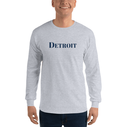 'Detroit' T-Shirt (Didone Font) | Unisex Long Sleeve - Circumspice Michigan