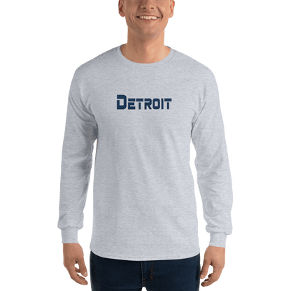 'Detroit' T-Shirt (1980s SciFi Font) | Unisex Long Sleeve - Circumspice Michigan