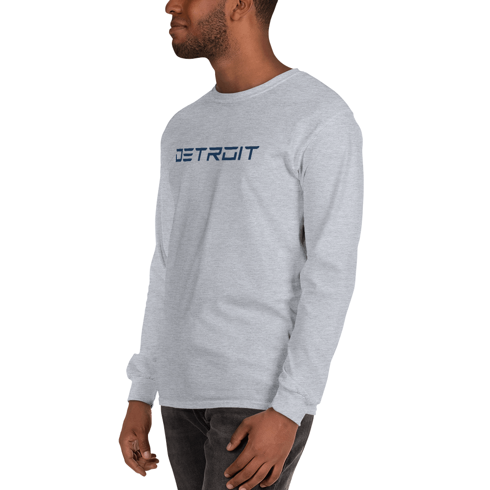 'Detroit' T-Shirt (Electric Font) | Unisex Long Sleeve - Circumspice Michigan