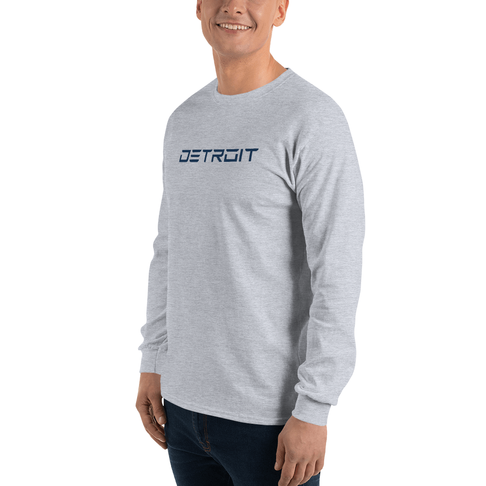 'Detroit' T-Shirt (Electric Font) | Unisex Long Sleeve - Circumspice Michigan