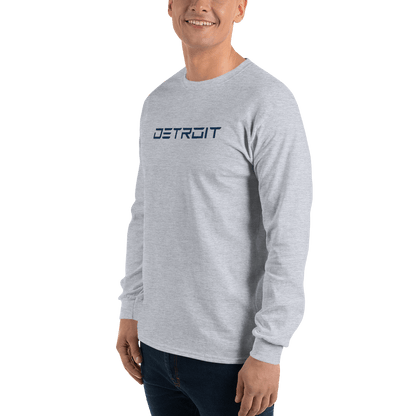 'Detroit' T-Shirt (Electric Font) | Unisex Long Sleeve - Circumspice Michigan