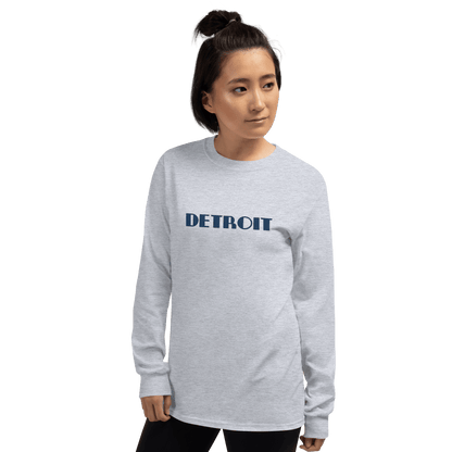 'Detroit' T-Shirt (Art Deco Font) | Unisex Long Sleeve - Circumspice Michigan