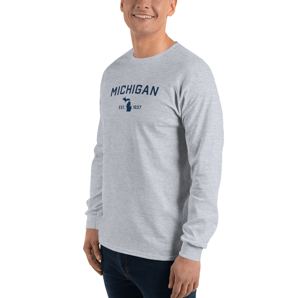 'Michigan EST 1837' T-Shirt | Unisex Long Sleeve - Circumspice Michigan