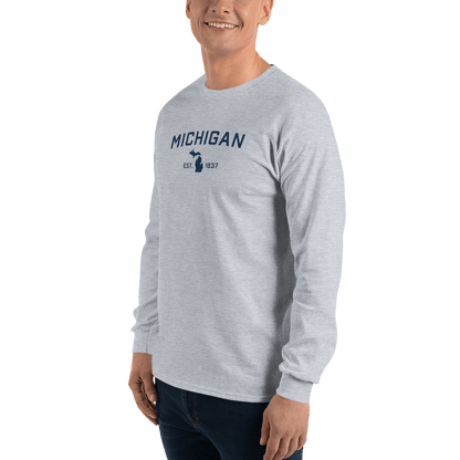 'Michigan EST 1837' T-Shirt | Unisex Long Sleeve - Circumspice Michigan