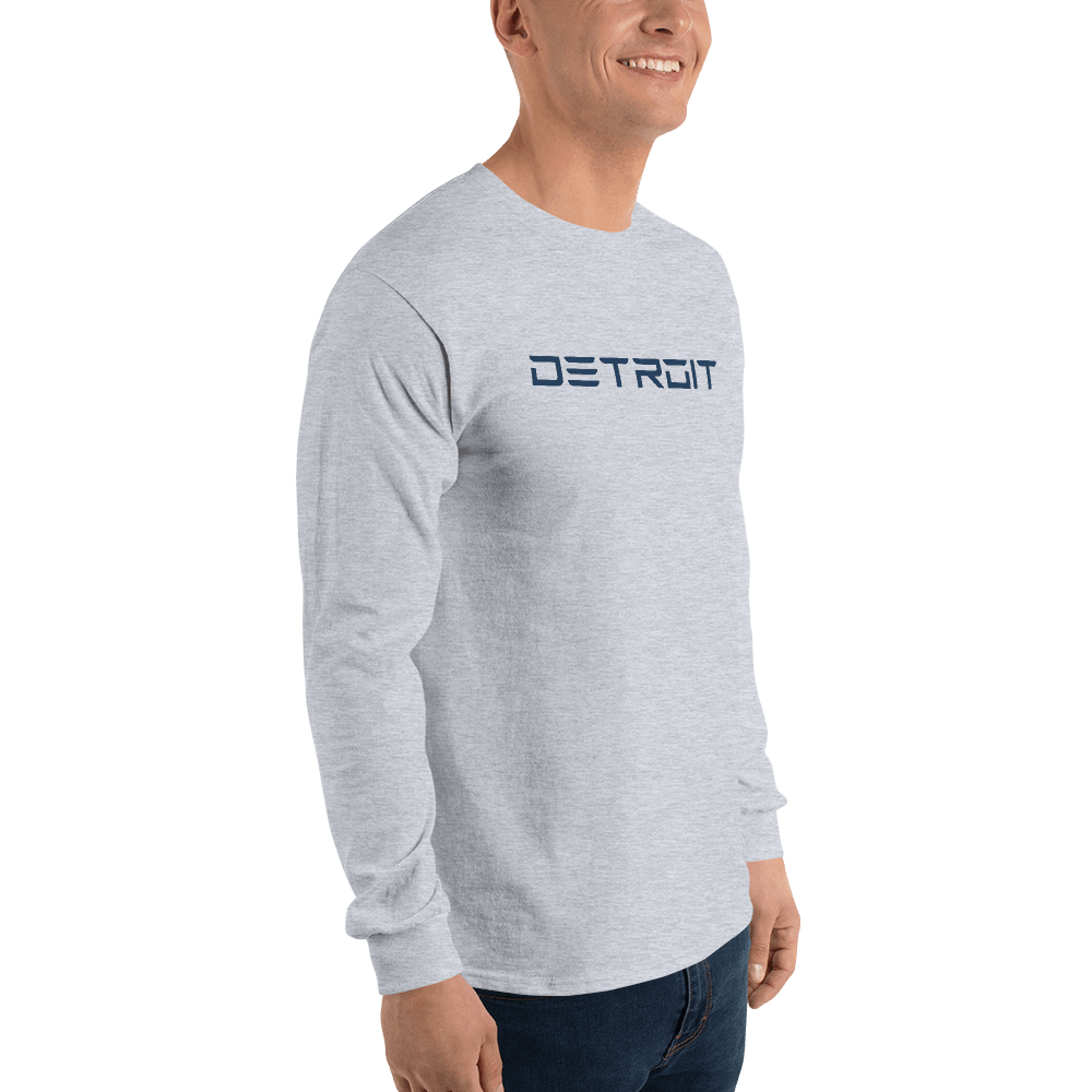 'Detroit' T-Shirt (Electric Font) | Unisex Long Sleeve - Circumspice Michigan