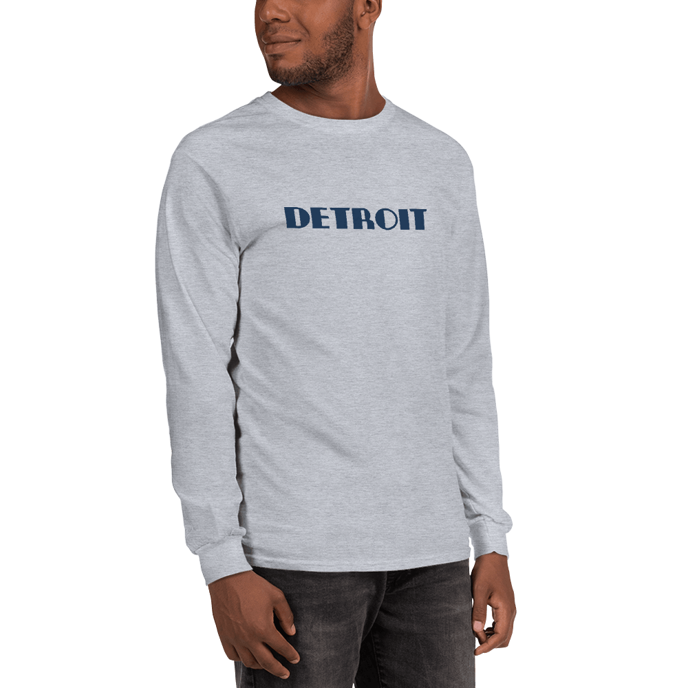 'Detroit' T-Shirt (Art Deco Font) | Unisex Long Sleeve - Circumspice Michigan