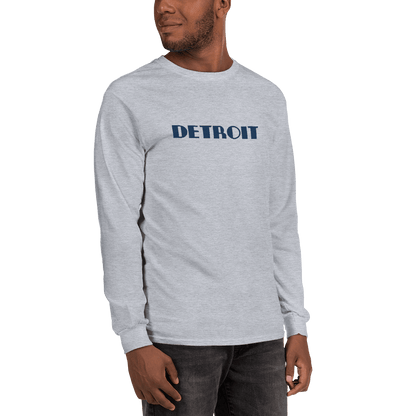 'Detroit' T-Shirt (Art Deco Font) | Unisex Long Sleeve - Circumspice Michigan