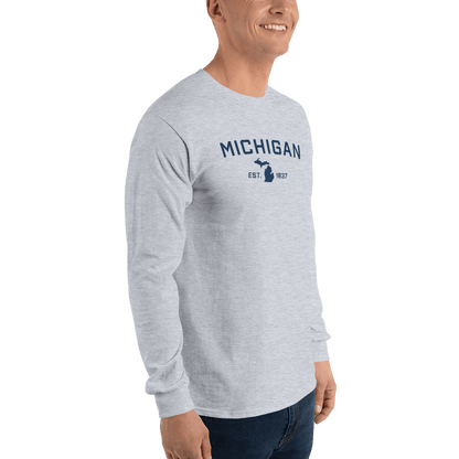 'Michigan EST 1837' T-Shirt | Unisex Long Sleeve - Circumspice Michigan