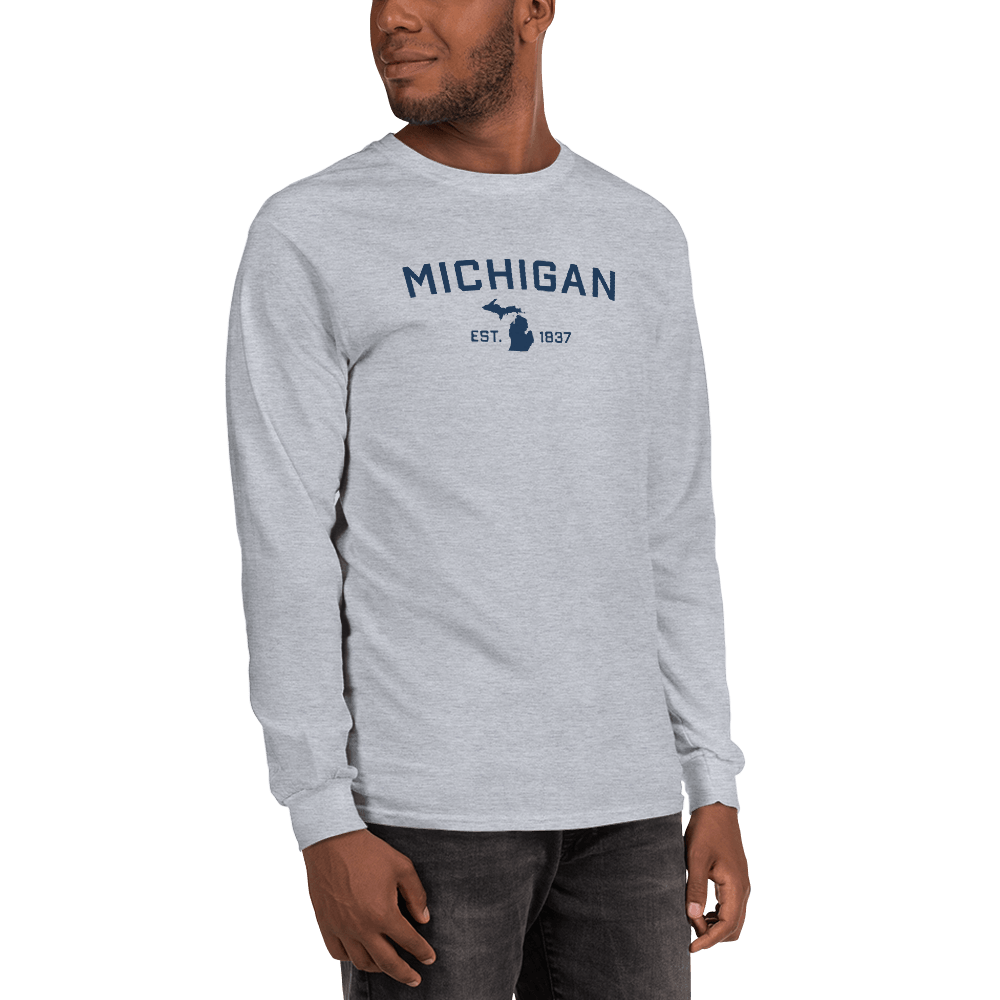 'Michigan EST 1837' T-Shirt | Unisex Long Sleeve - Circumspice Michigan