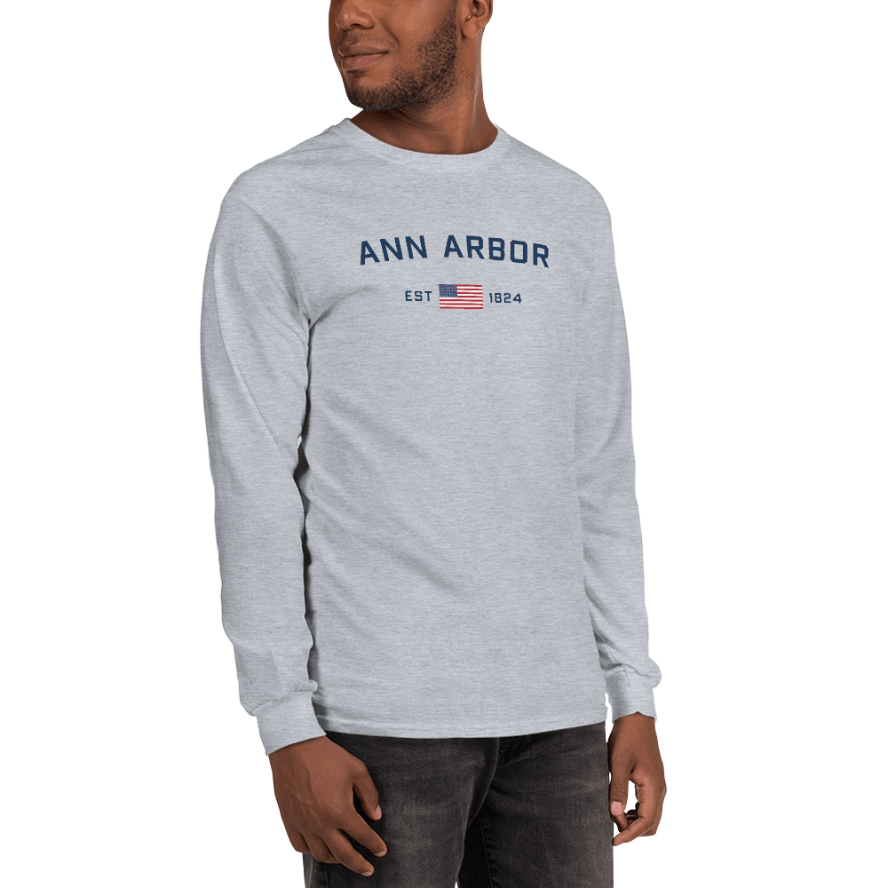 'Ann Arbor EST 1824' T-Shirt | Unisex Long Sleeve - Circumspice Michigan