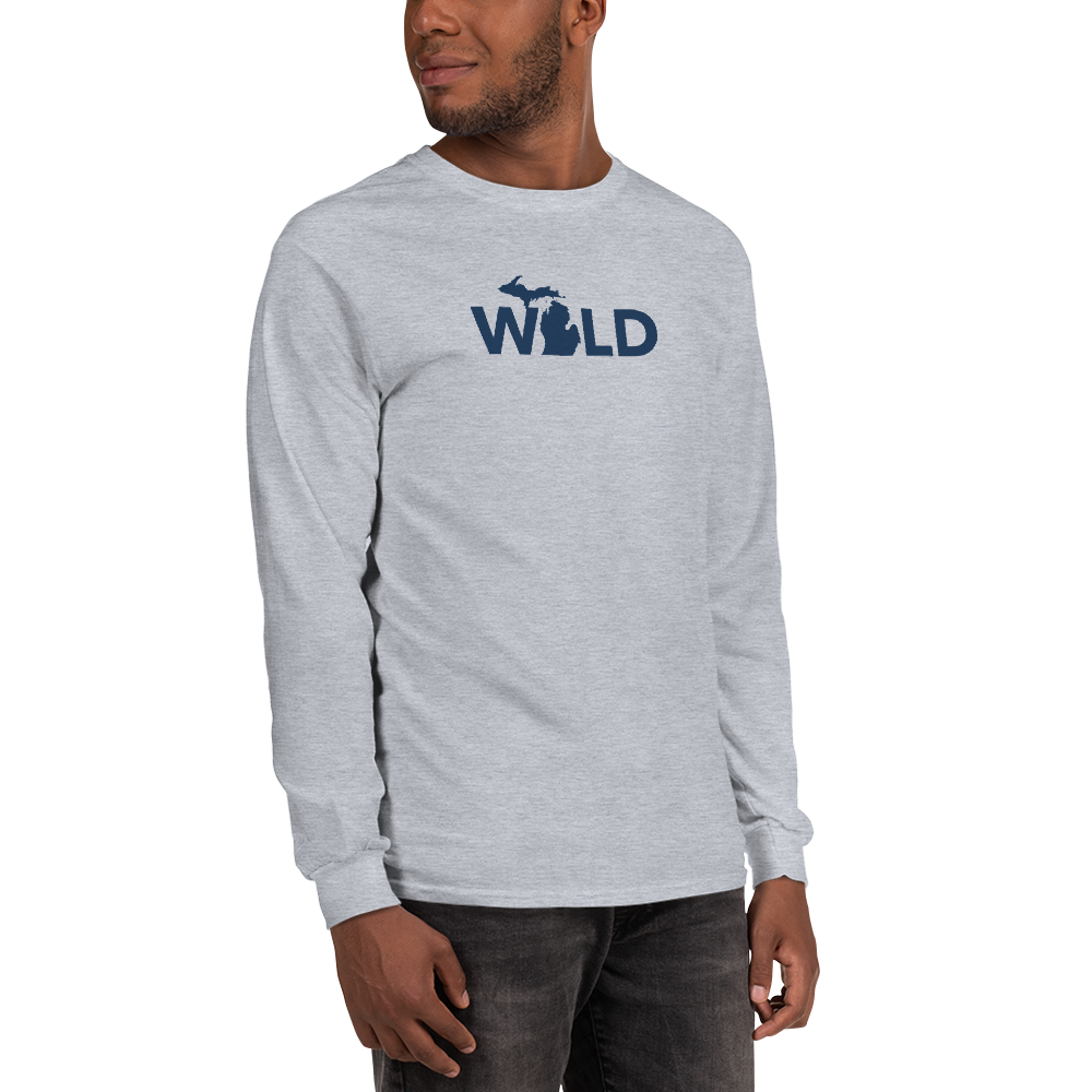 Michigan 'Wild' T-Shirt (Geometric Sans Font) | Unisex Long Sleeve