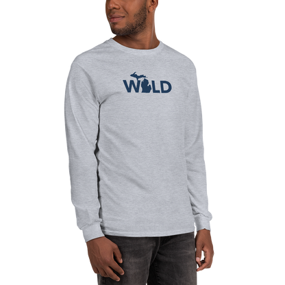 Michigan 'Wild' T-Shirt (Geometric Sans Font) | Unisex Long Sleeve