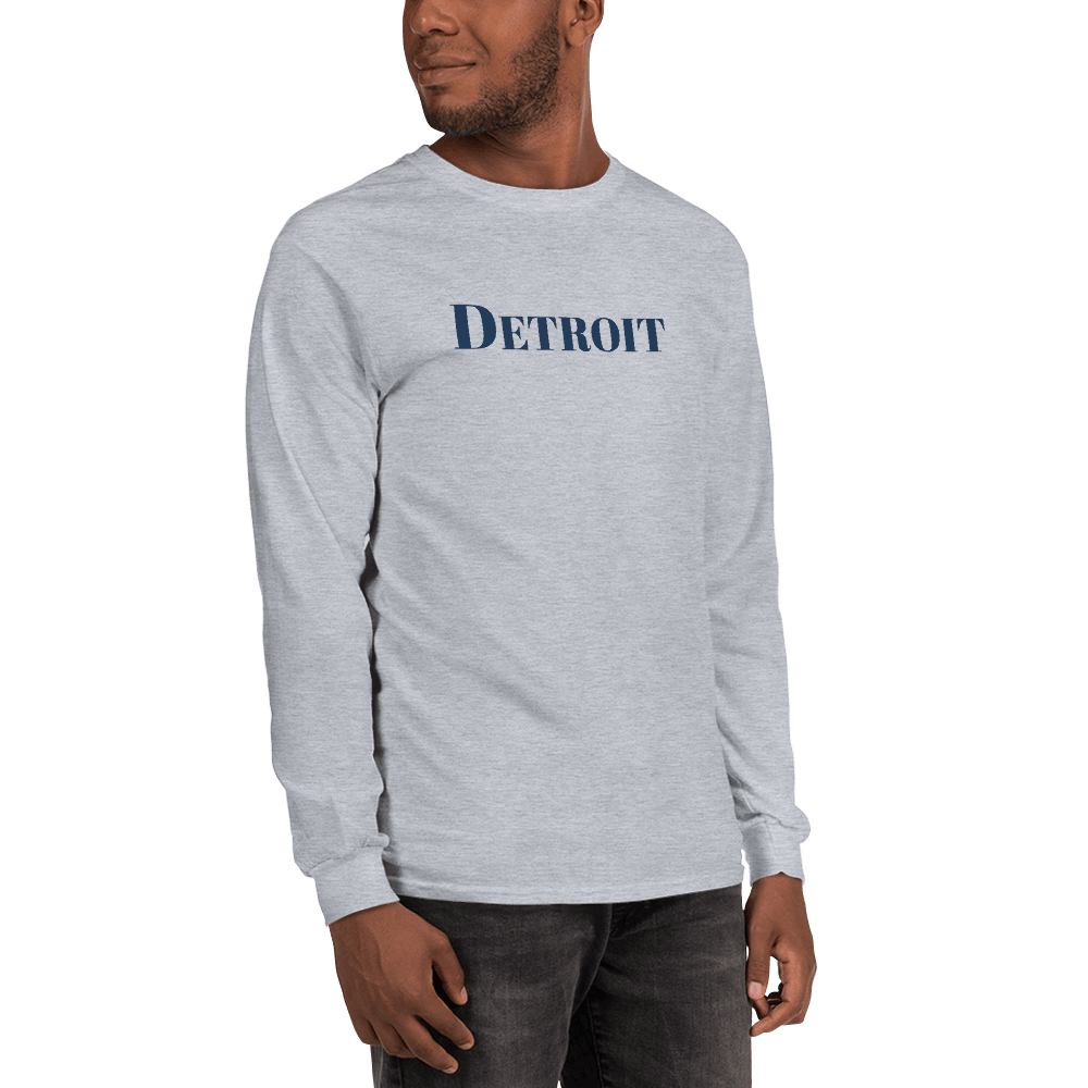 'Detroit' T-Shirt (Didone Font) | Unisex Long Sleeve - Circumspice Michigan