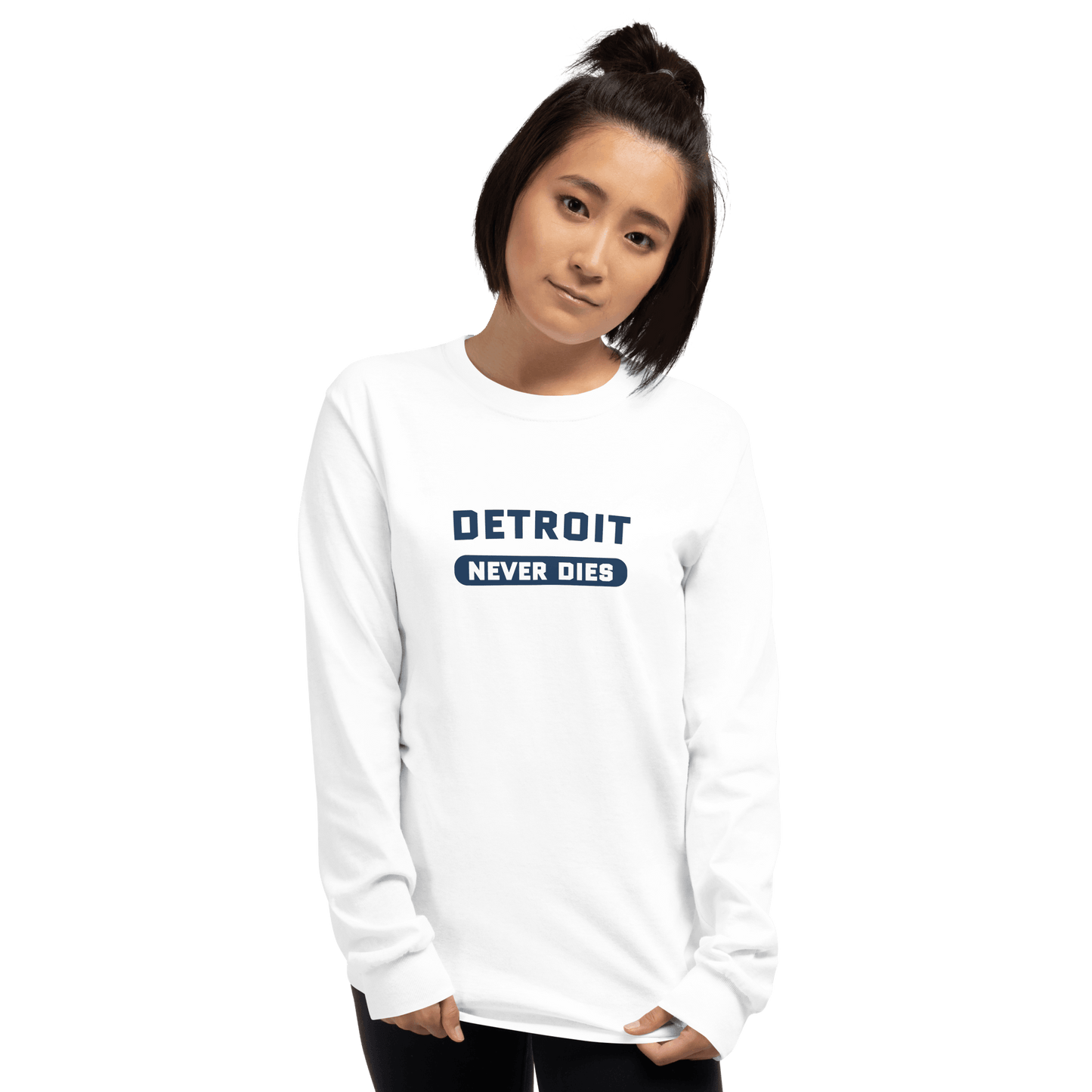 'Detroit Never Dies' T-Shirt | Unisex Long Sleeve - Circumspice Michigan