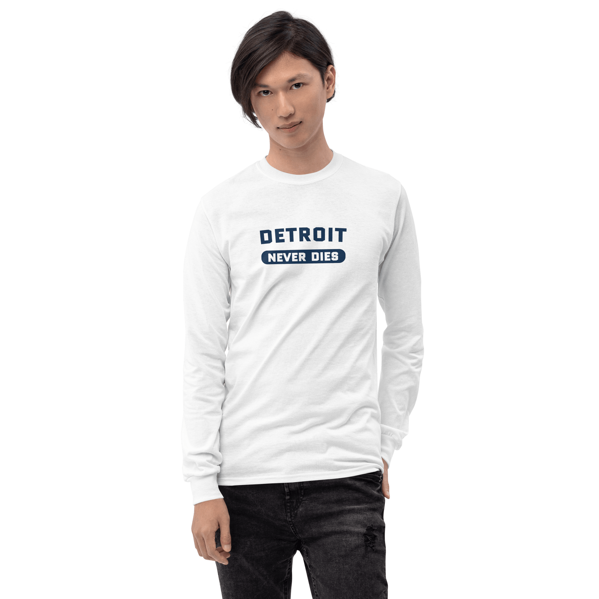 'Detroit Never Dies' T-Shirt | Unisex Long Sleeve - Circumspice Michigan