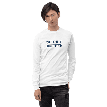 'Detroit Never Dies' T-Shirt | Unisex Long Sleeve - Circumspice Michigan