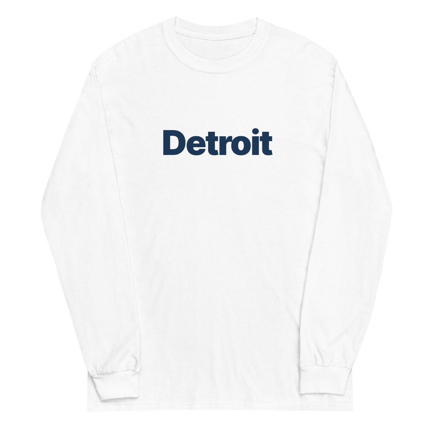 'Detroit' T-Shirt (Swiss Sans Font) | Unisex Long Sleeve - Circumspice Michigan