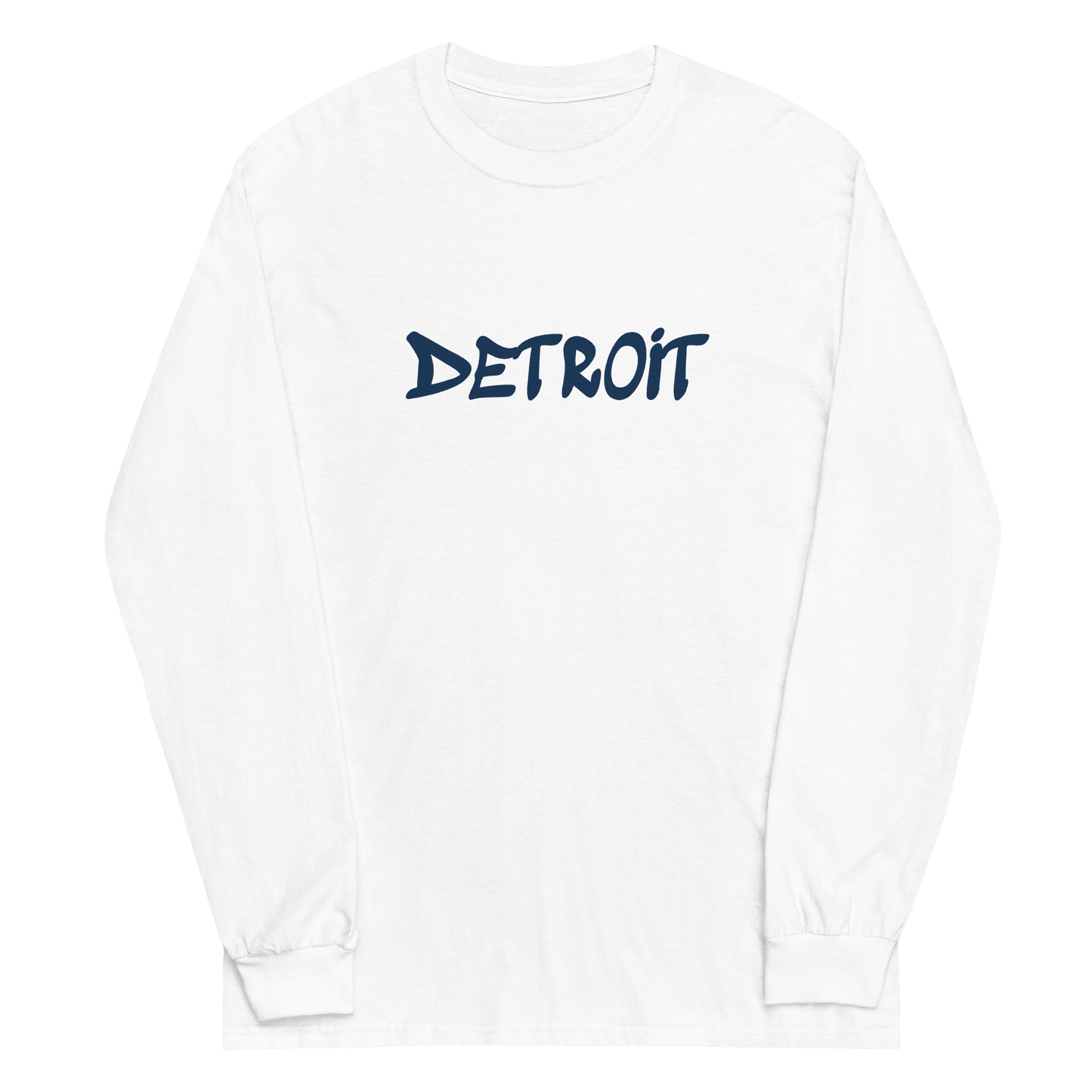 'Detroit' T-Shirt (1980s Hip Hop Font) | Unisex Long Sleeve - Circumspice Michigan