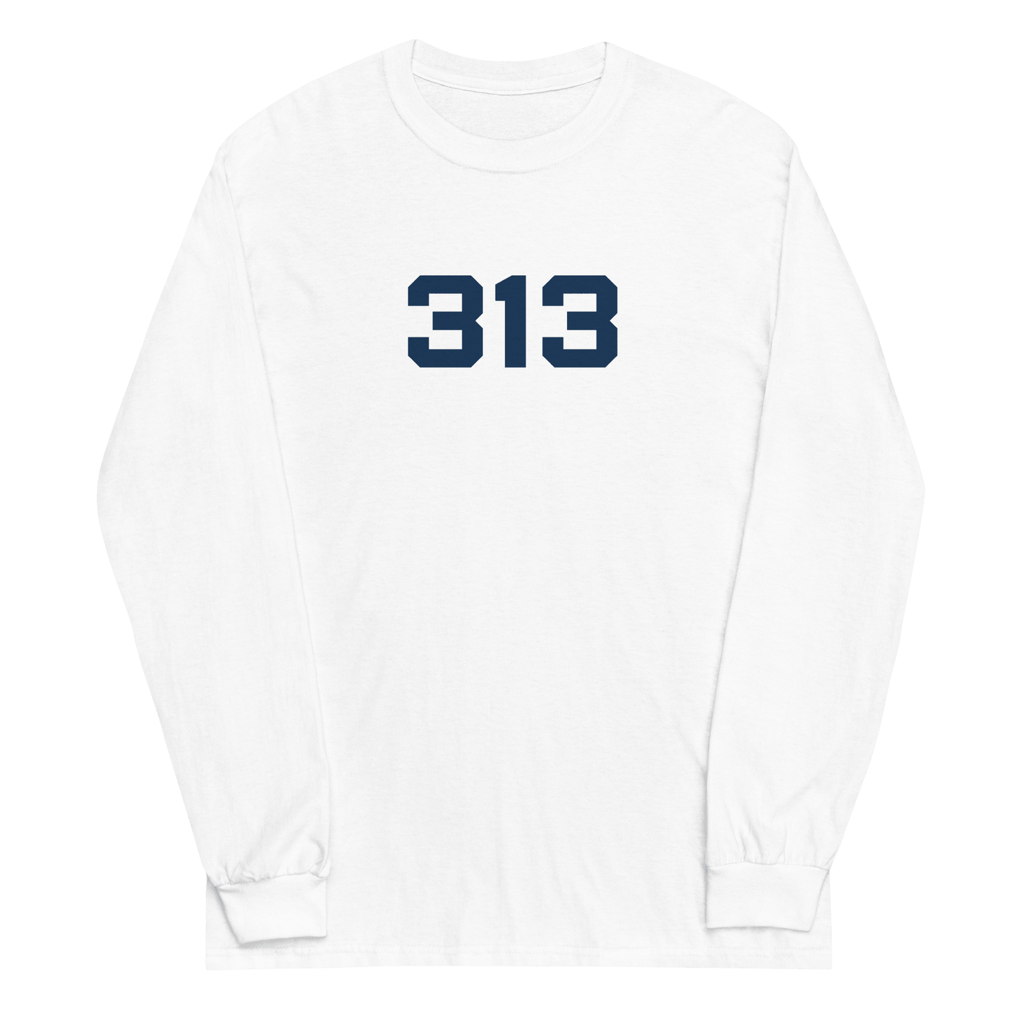 Detroit '313' T-Shirt (Athletic Font) | Unisex Long Sleeve - Circumspice Michigan