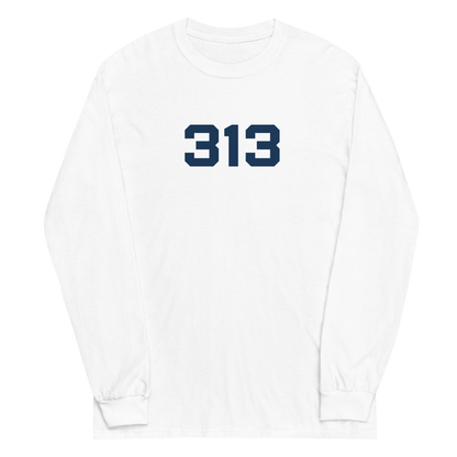 Detroit '313' T-Shirt (Athletic Font) | Unisex Long Sleeve - Circumspice Michigan