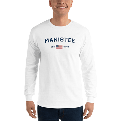 'Manistee EST 1840' T-Shirt | Unisex Long Sleeve - Circumspice Michigan