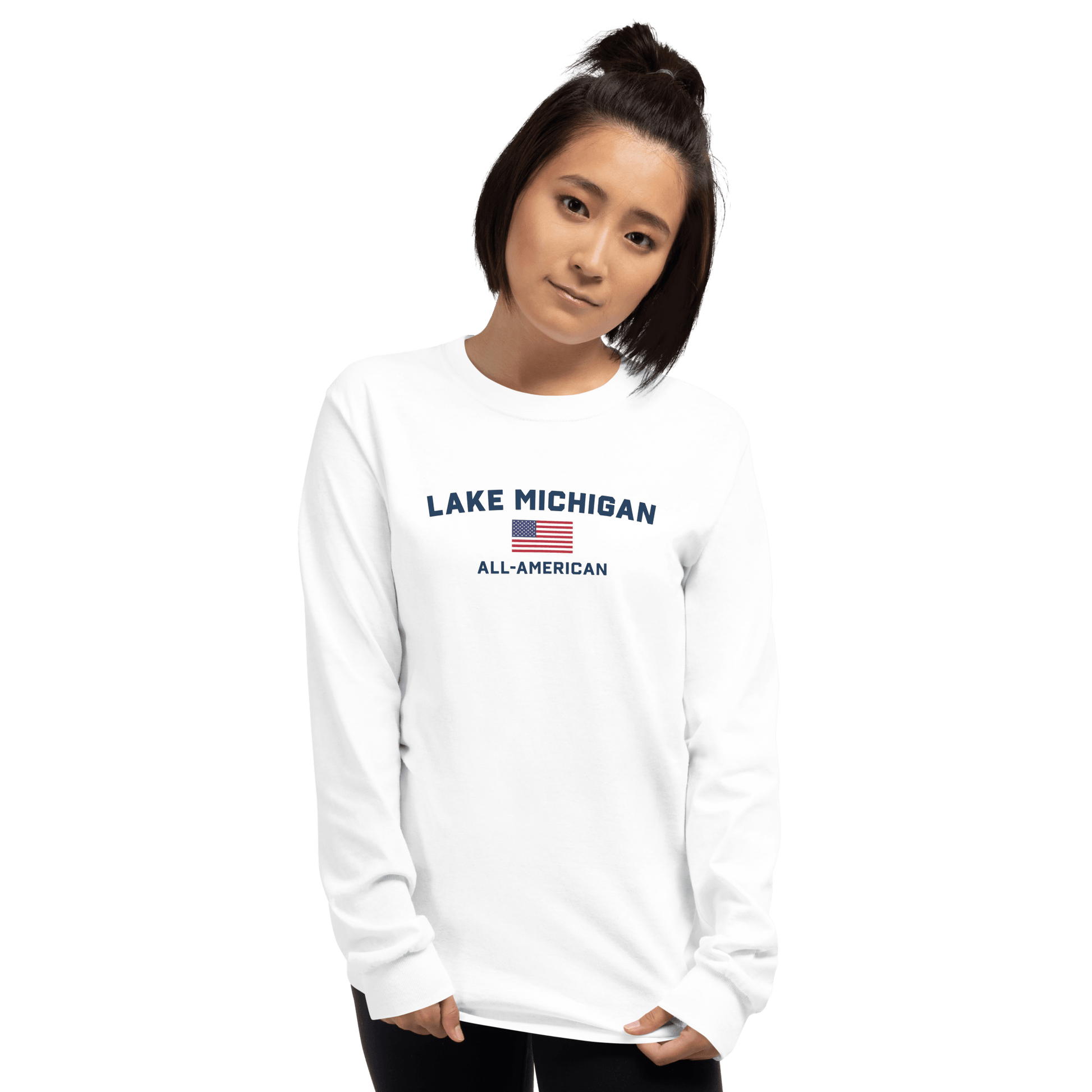 'Lake Michigan All American' T-Shirt | Unisex Long Sleeve - Circumspice Michigan