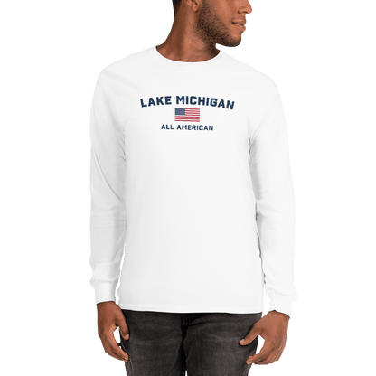 'Lake Michigan All American' T-Shirt | Unisex Long Sleeve - Circumspice Michigan