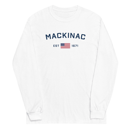 'Mackinac EST 1671' T-Shirt | Unisex Long Sleeve - Circumspice Michigan