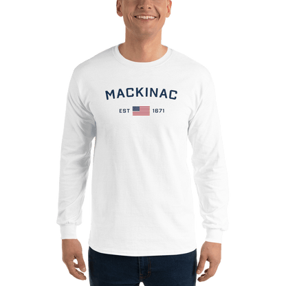 'Mackinac EST 1671' T-Shirt | Unisex Long Sleeve - Circumspice Michigan