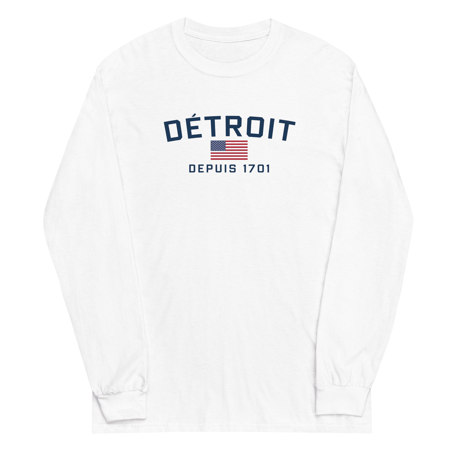 'Détroit Depuis 1701' T-Shirt | Unisex Long Sleeve - Circumspice Michigan