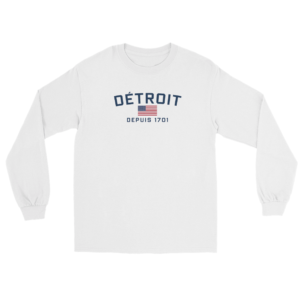 'Détroit Depuis 1701' T-Shirt | Unisex Long Sleeve - Circumspice Michigan