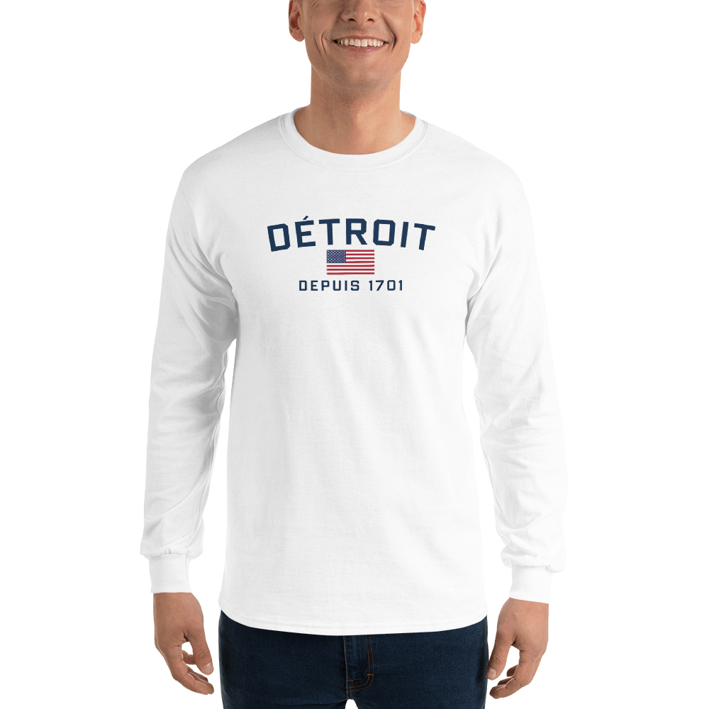 'Détroit Depuis 1701' T-Shirt | Unisex Long Sleeve - Circumspice Michigan